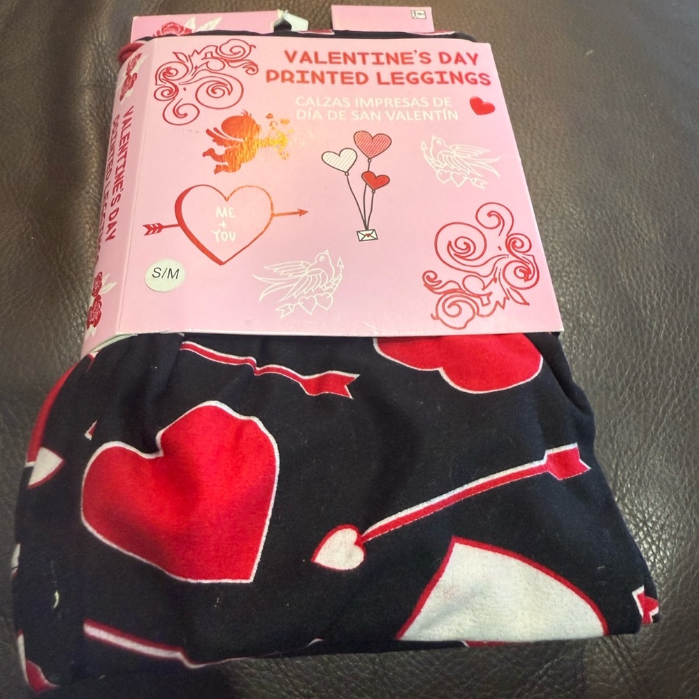 Valentine's Day Heart Print Leggings